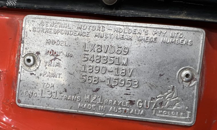 Holden Torana SLR/5000 L31 Number - Muscle Car Warehouse