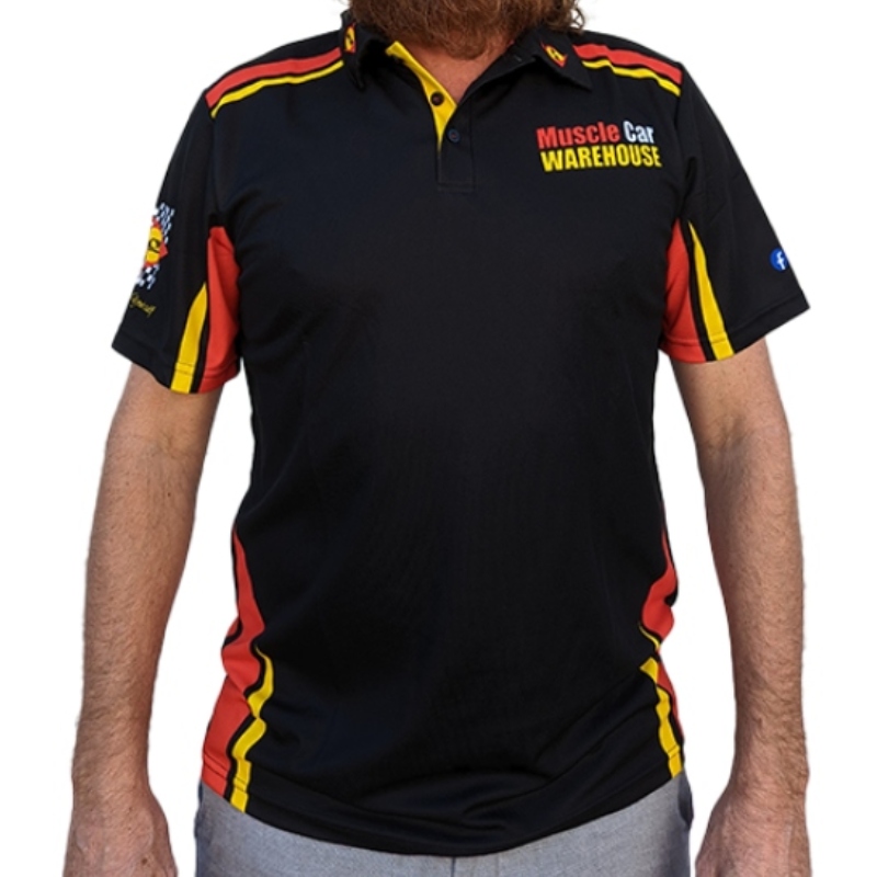 Sublimated Polo T-Shirt Front - Muscle Car Warehouse