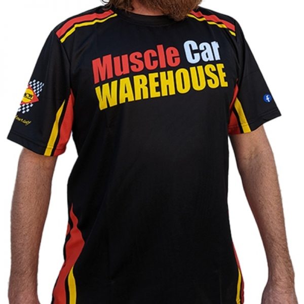 Sublimated Round Neck T-Shirt Front - Muscle Car Warehouse